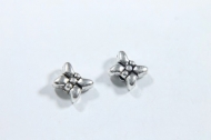 20 MARIPOSAS PLATA ANTIGUA 6x5x3mm