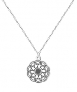 Colgante con cadena Rosetn, Acero Plateado