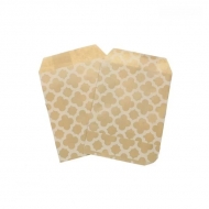 Bolsas de papel para regalo marrón kraft flor 15x10cm (100 uds.)