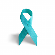 Lazo solidario turquesa con imperdible metlico