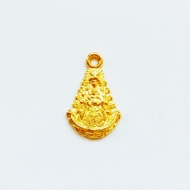 10 Medallitas Virgen del Roco Dorado 17x11mm