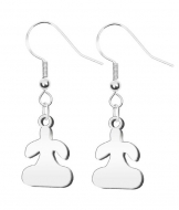 Pendientes �dolo de Tara, Acero Plateado