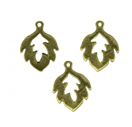 COLGANTE HOJA HUECA BRONCE 24x18x2mm