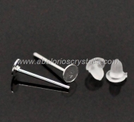 Tuercas de silicona 3 mm para ganchos x50 - Perles & Co