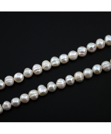 Tira de 45 perlas naturales cultivadas 8mm-10mm