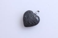 1 COLGANTE CORAZN LAVA NEGRA 20mm