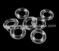 10 AROS ACRLICOS FACETADOS TRANSPARENTES 20x4.5mm