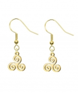 Pendientes con Trisquel, Acero Dorado
