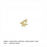 150 Arandelas chafas acero inoxidable dorado (Int. 1.5mm)