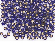 20 GR ROCALLA 7/0 (3mm) AZUL MARINO EFECTO PLATA