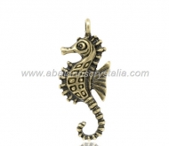 COLGANTE CABALLITO DE MAR BRONCE 29x12x2mm