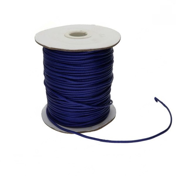 Bobina de hilo encerado coreano (azul) 2mm aprox. 75 metros aprox.