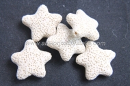 1 ESTRELLA DE LAVA PIEDRA VOLCNICA HUESO 20mm