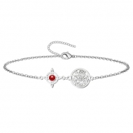 Pulsera Tetragramaton con Nudo de Bruja y gata Carneola