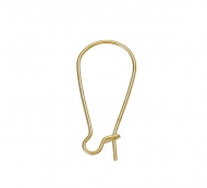 26 GANCHOS DE PENDIENTE CERRADO DORADO 25X11mm