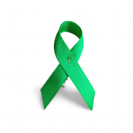 Lazo solidario verde con imperdible metlico