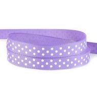 1 METRO DE CINTA DE LUNARES LILA 10mm