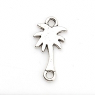 5 CONECTORES PALMERA PLATA ANTIGUA 25x13mm
