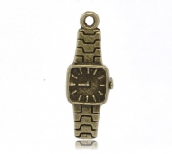 5 COLGANTES RELOJ DE PULSERA BRONCE 22mm x 8mm