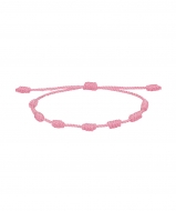 1 Pulsera de los 7 nudos ajustable macram rosa