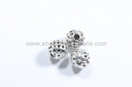 20 BOLAS PUNTOS PLATA ANTIGUA 5x5x4mm