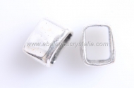 5 ENTREPIEZAS PASO REGALIZ PLATA ANTIGUA 14x9mm