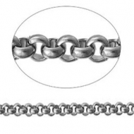 1 METRO CADENA ROLO 6mm ACERO INOXIDABLE