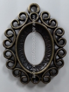 1 MARCO CAMAFEO BRONCE 31x25mm (base 18x13mm)