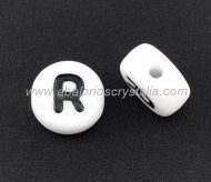 FICHAS ACRLICAS BLANCAS 7x7mm LETRA R (5 uds.)