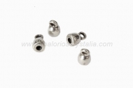 TERMINAL CAPUCHN REDONDO ZAMAK BAO PLATA 10x6.5mm