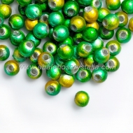 20 BOLAS ACRLICAS EFECTO MIRACLE VERDE-AMARILLO 4x4x4mm