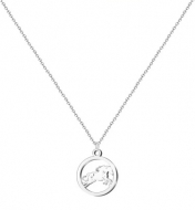 Colgante con cadena y Caballo Acero Plateado