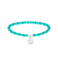 Pulsera turquesa Mapa Eguzquilore, Acero Plateado