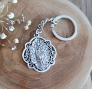 Llavero Virgen de Lourdes plata antigua