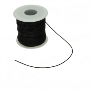 Bobina de Algodn Encerado 1mm Negro 80 metros aprox.
