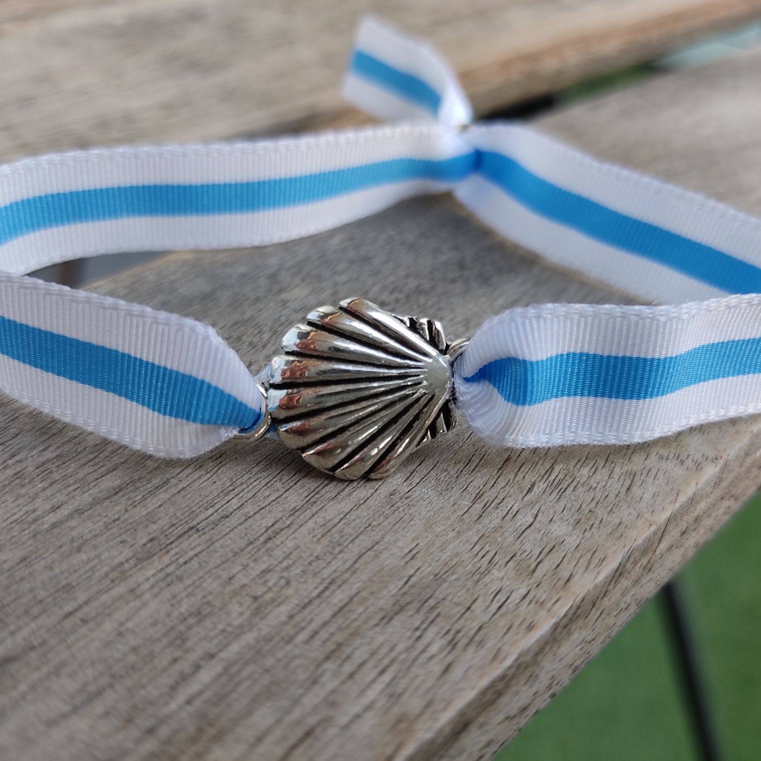 Pulsera conector concha cinta bandera Galicia
