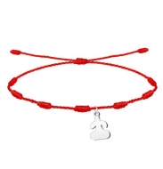 Pulsera de los 7 Nudos con �dolo de Tara, Acero Plateado