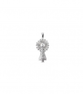 Colgante Virgen del Pilar 18x9mm + anilla plata 925