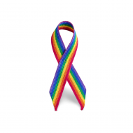 Lazo solidario bandera arcoiris Orgullo LGTBI+ con imperdible metlico