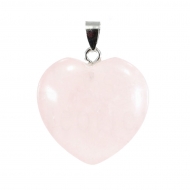 1 colgante corazn Cuarzo Rosa 20mm