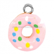 COLGANTE RESINA DONUTS FRESA 17.5x14mm