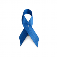 Lazo solidario azul oscuro con imperdible metlico