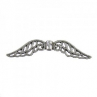 5 ALAS ABALORIO PLATA ANTIGUA 42x9mm