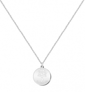 Colgante con cadena Biznaga Acero Plateado