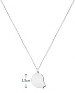 Colgante con cadena mapa Isla de la Gomera, Acero Plateado