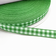 1 Bobina 40 metros cinta de vichy cuadros Verde y Blanco 10mm