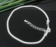 PULSERA PLATA ANTIGUA COMPATIBLE PANDORA 21cm