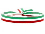 Pulsera abalorio corredero y cinta colores Ikurria