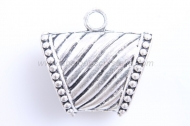 SUJETA FULARES - PAUELOS PLATA ANTIGUA 24x13mm mod. rayas