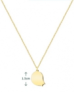 Colgante con cadena mapa Isla de la Gomera, Acero Dorado